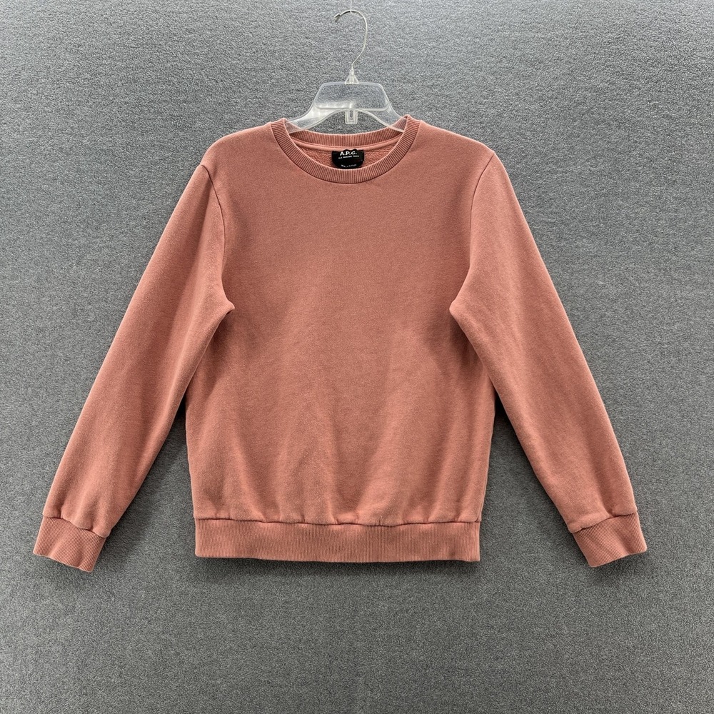 APC Sweatshirt Womens Medium Orange Crewneck Fleece Cotton Cashmere Pullover